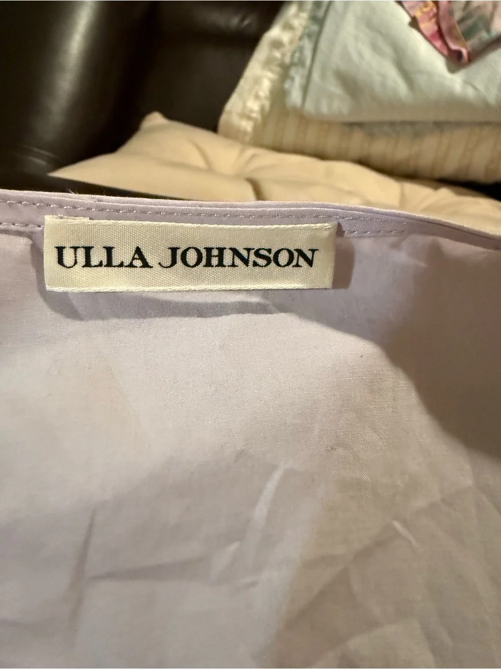 Ulla Johnson Lavender Ruffle Peplum Blouse